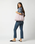 Load image into Gallery viewer, Reusable Tote Bag in Pink Diderot Liberty Fabric
