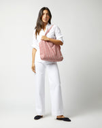 Load image into Gallery viewer, Reusable Tote Bag in Red/Multi Chamomile Liberty Fabric
