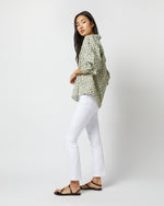 Load image into Gallery viewer, Anaya Popover Shirt in Olive Eliasson Liberty Fabric
