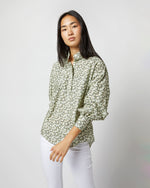 Load image into Gallery viewer, Anaya Popover Shirt in Olive Eliasson Liberty Fabric
