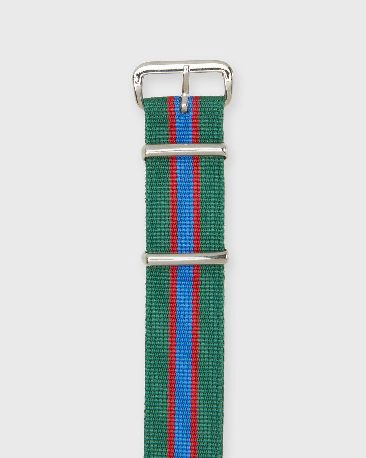 Nato Watch Strap in Green/Blue/Red Stripe