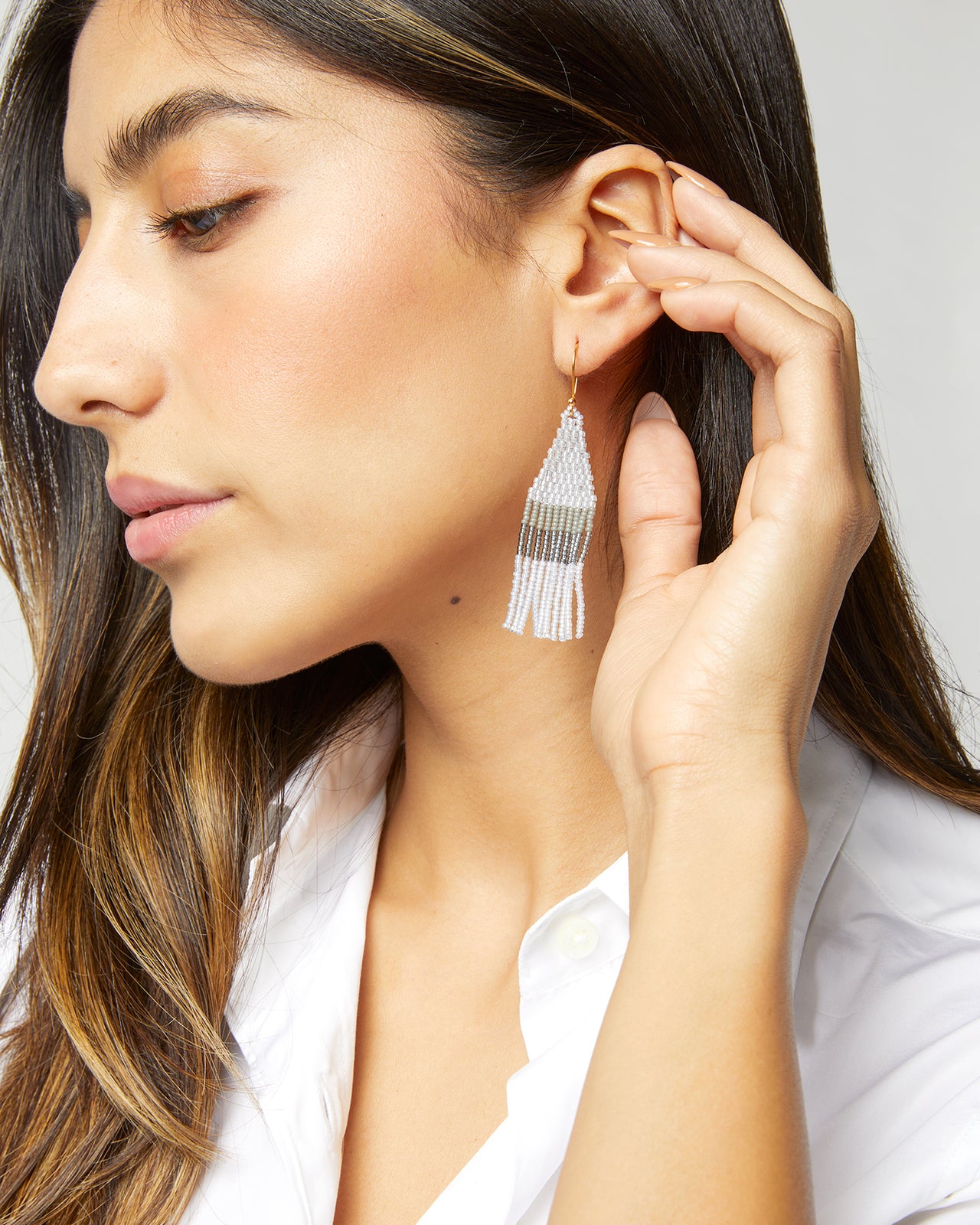 Franjette Earrings in Silver