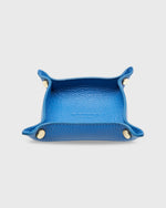 Load image into Gallery viewer, Soft Small Square Tray in Bright Blue Alce Leather
