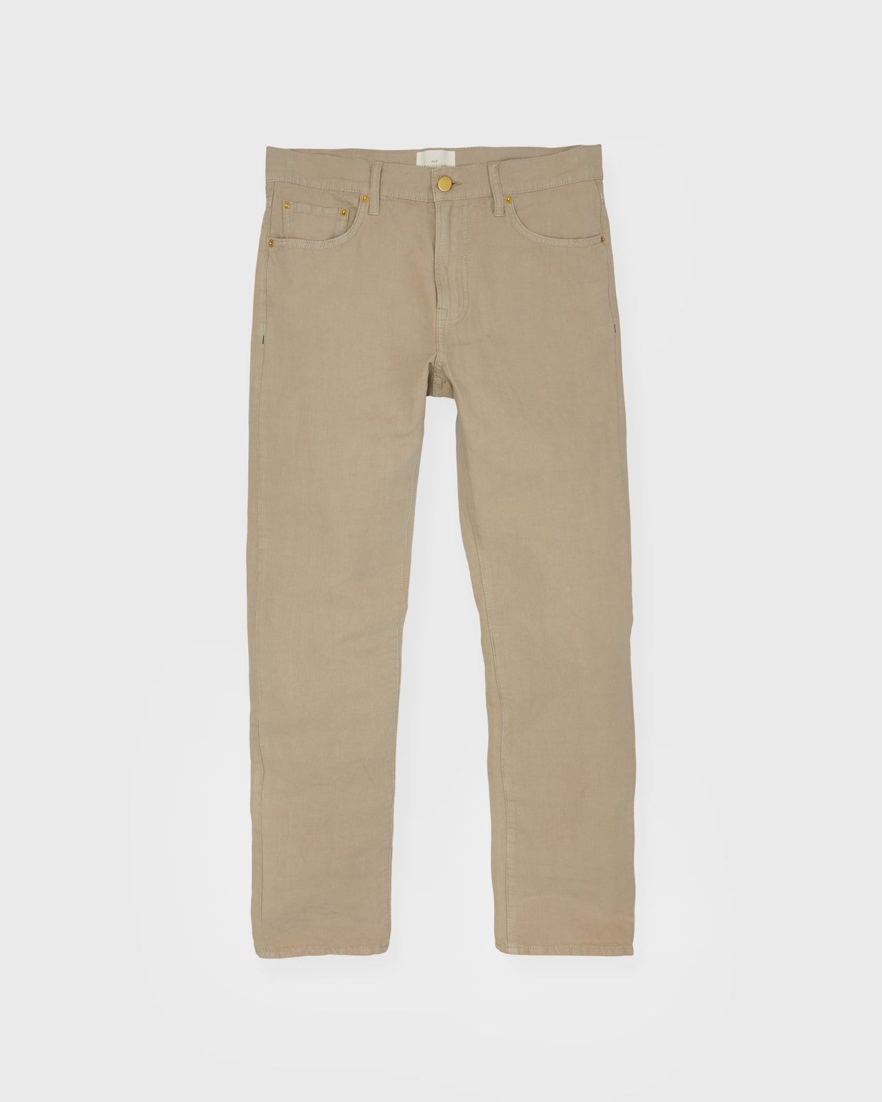 Slim Straight 5-Pocket Pant in Stone Canapa Canvas