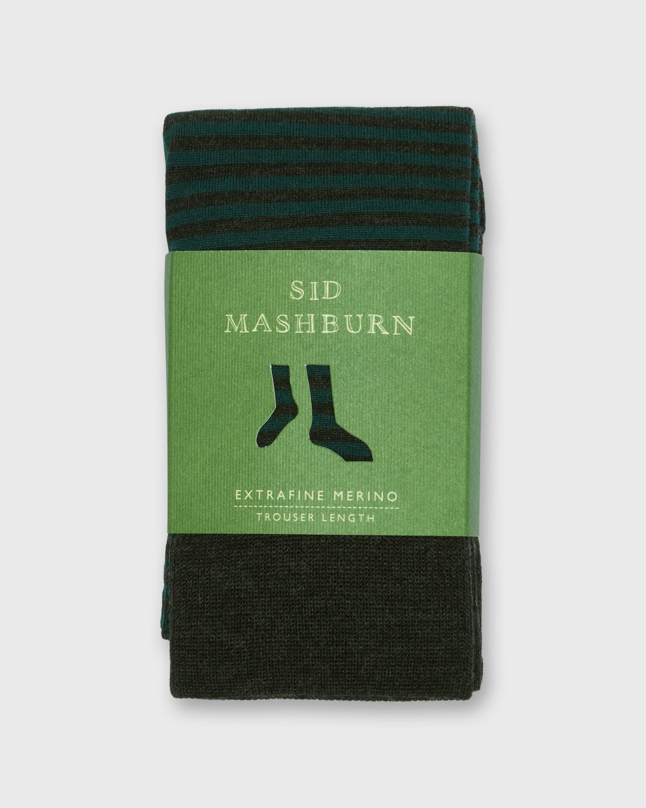 Striped Trouser Dress Socks in Charcoal/Petrol Extra Fine Merino