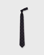 Load image into Gallery viewer, Silk Club Tie in Midnight/Maize Crown and Swords
