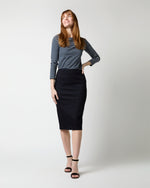 Load image into Gallery viewer, Pull-On Skirt in Indigo Stretch Denim
