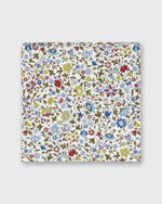 Load image into Gallery viewer, Hand-Rolled Cotton Pocket Square in Olive Godinton Garden Liberty Fabric
