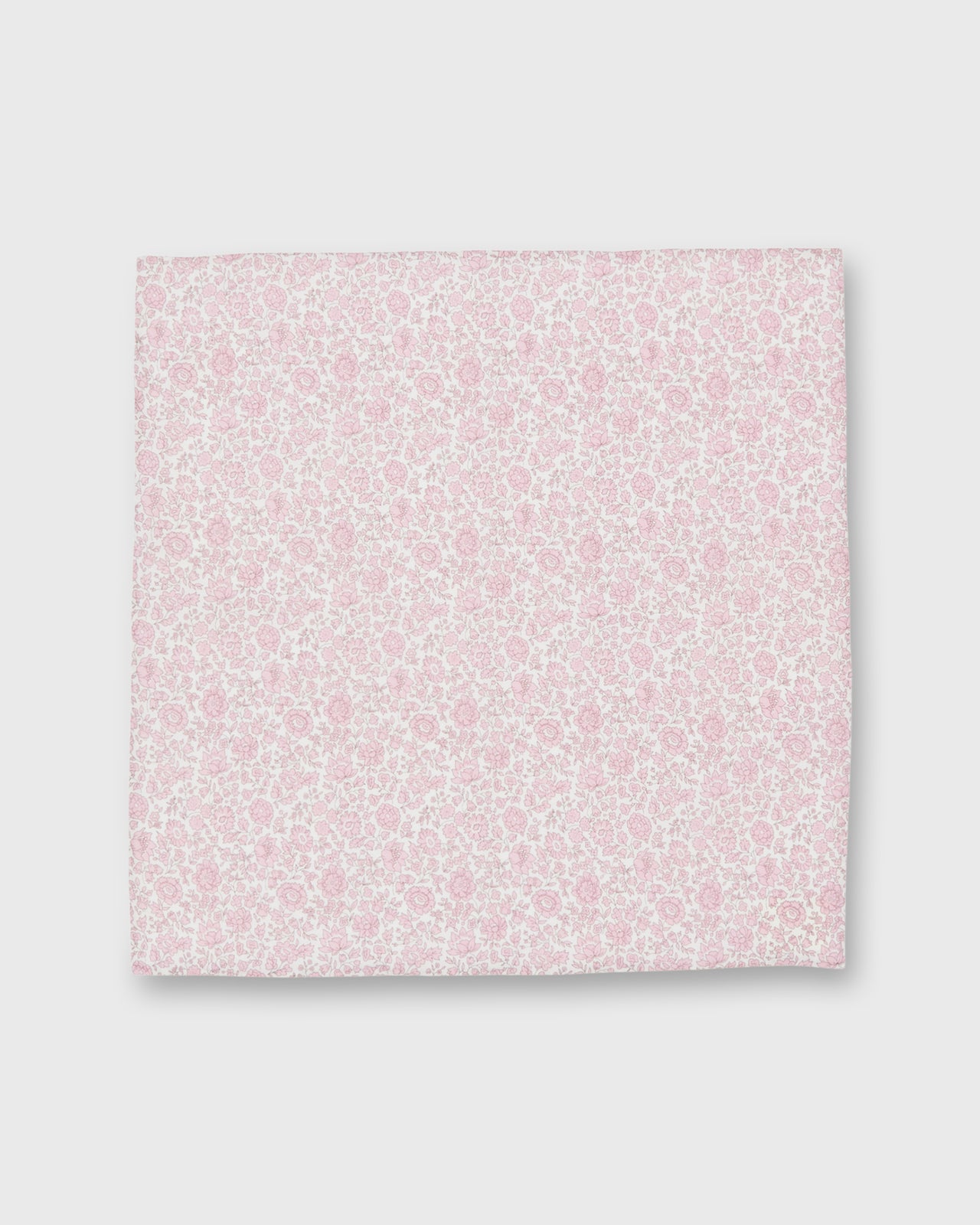 Hand-Rolled Cotton Pocket Square in Pink D'Anjo Coast Liberty Poplin