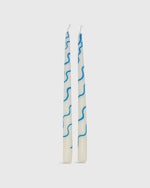 Load image into Gallery viewer, Hand-Painted Taper Candles (Set of 2) in Blue
