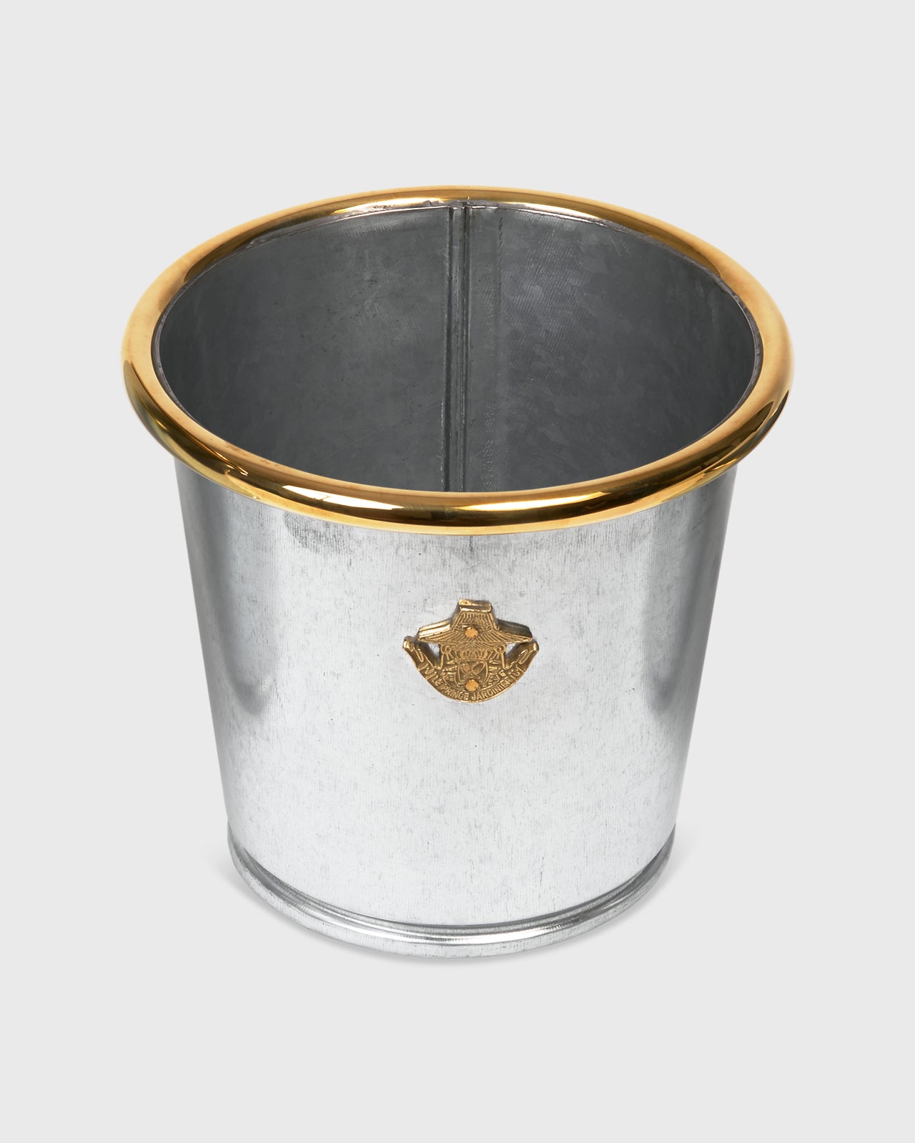 Flowerpot in Galvanized Stainless Steel