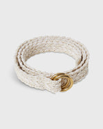 Load image into Gallery viewer, 1" Woven Double O-Ring Belt in Bone Cotton
