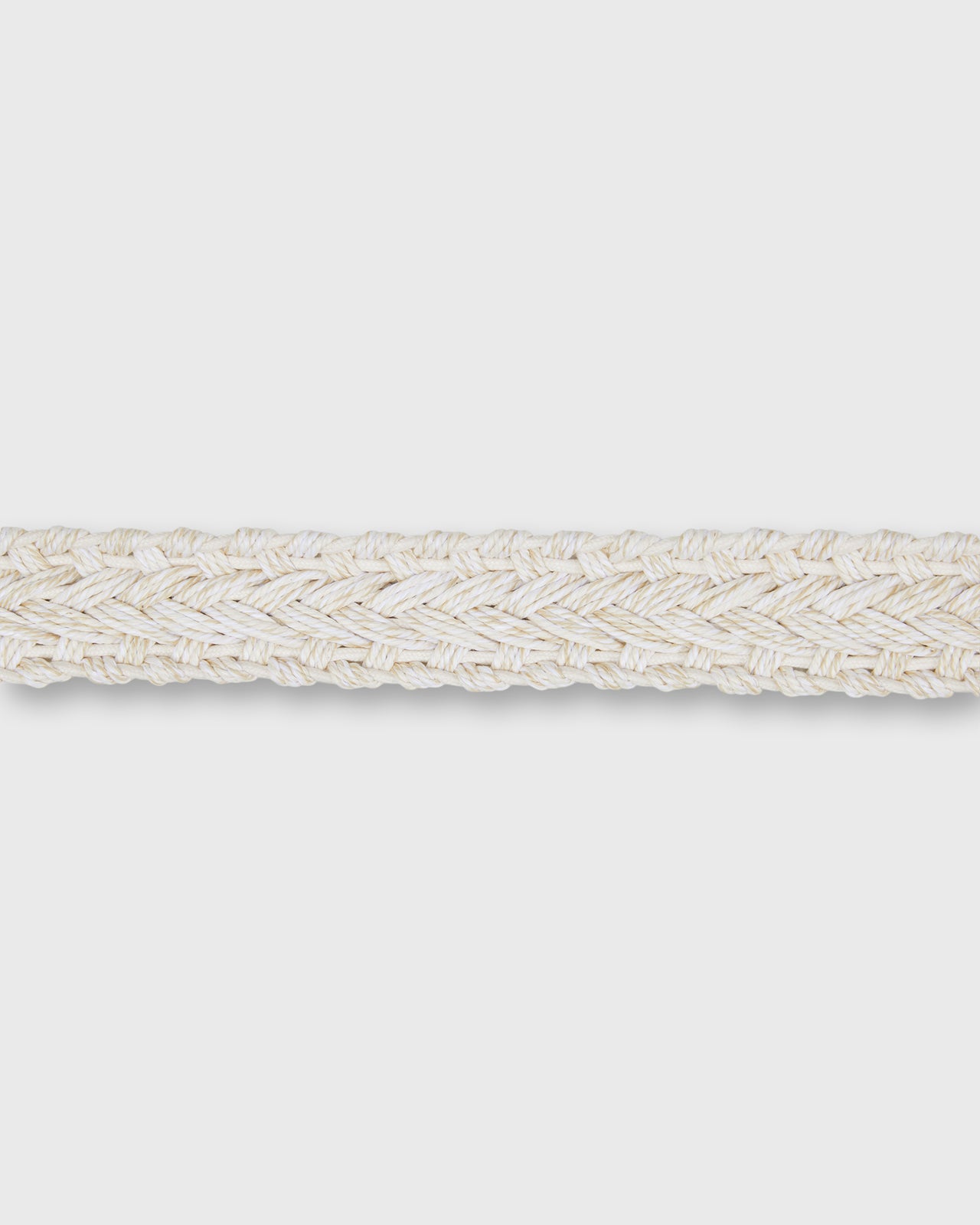 1" Woven Double O-Ring Belt in Bone Cotton