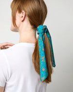 Load image into Gallery viewer, Anyway Scarf in Blue Multi Floribunda Meadow Liberty Fabric
