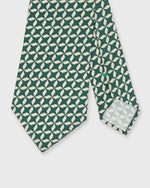 Load image into Gallery viewer, Silk Print Tie in Lake Green/Bone Mosaic
