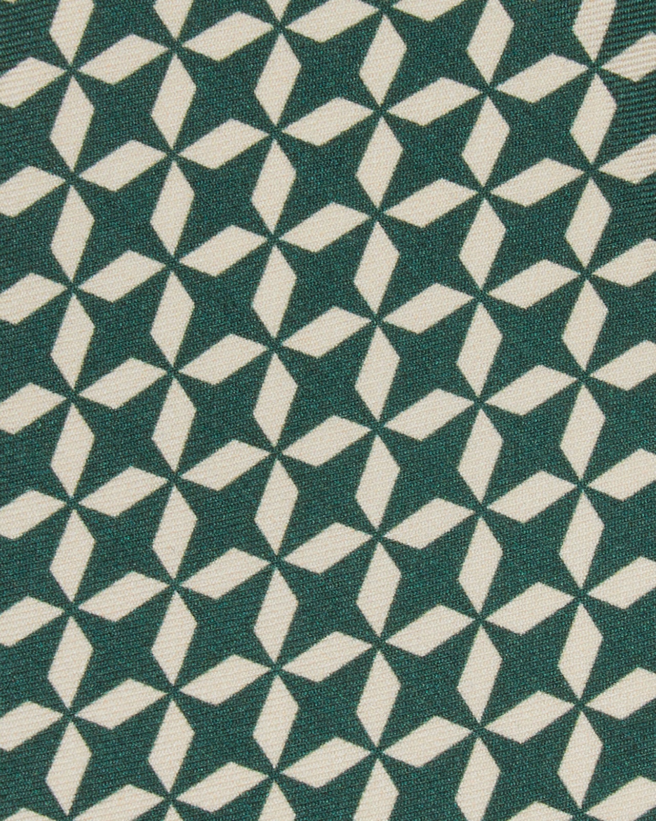 Silk Print Tie in Lake Green/Bone Mosaic