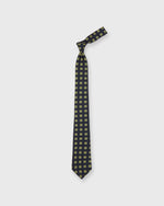 Load image into Gallery viewer, Silk Print Tie in Midnight/Moss Diamond
