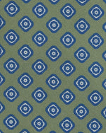Load image into Gallery viewer, Silk Print Tie in Sage/Blue Medallion
