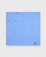 Load image into Gallery viewer, Hand-Rolled Linen/Cotton Pocket Square in Sky/White Dots

