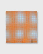 Load image into Gallery viewer, Hand-Rolled Linen/Cotton Pocket Square in Apricot/French Blue Foulard
