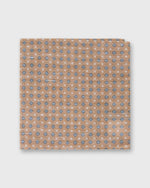 Load image into Gallery viewer, Hand-Rolled Linen/Cotton Pocket Square in Stone/Blue Flower
