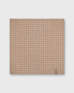 Load image into Gallery viewer, Hand-Rolled Linen/Cotton Pocket Square in Stone/Blue Flower
