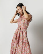 Load image into Gallery viewer, Sophia Dress in Pink/Olive Charmian Liberty Fabric
