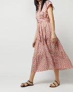 Load image into Gallery viewer, Sophia Dress in Pink/Olive Charmian Liberty Fabric
