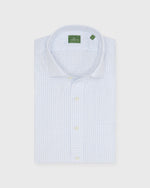 Load image into Gallery viewer, Spread Collar Sport Shirt in Blue Large Graph Check Poplin
