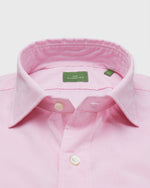 Load image into Gallery viewer, Spread Collar Sport Shirt in Coral Micro Gingham Poplin
