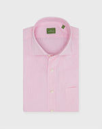 Load image into Gallery viewer, Spread Collar Sport Shirt in Coral Micro Gingham Poplin
