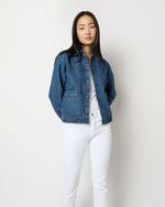 Load image into Gallery viewer, Nikkie Logo Jacket in Washed Indigo Denim
