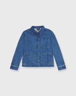 Load image into Gallery viewer, Nikkie Logo Jacket in Washed Indigo Denim
