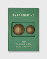 Load image into Gallery viewer, Jacket Button Set in Domed Thumbprint Brass
