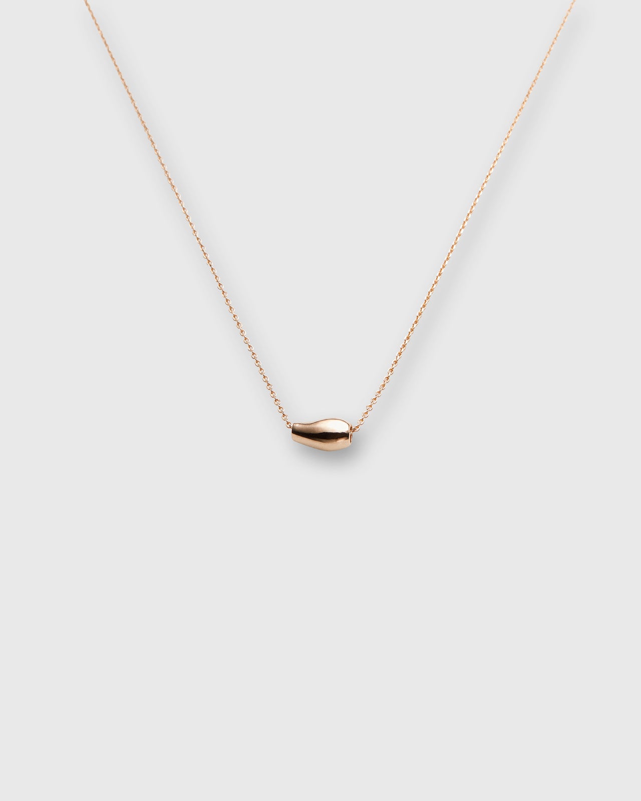Organic Bead Pendant Necklace in Gold