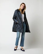 Load image into Gallery viewer, Techno Taffeta A-Line Parka in Navy
