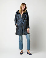 Load image into Gallery viewer, Techno Taffeta A-Line Parka in Navy
