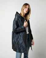 Load image into Gallery viewer, Techno Taffeta A-Line Parka in Navy
