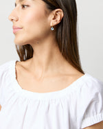 Load image into Gallery viewer, Ava Hoop Earrings in Milky Aquamarine
