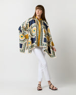 Load image into Gallery viewer, Foulard Shirt in Blue Mudejar Placée Silk Twill
