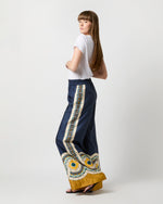 Load image into Gallery viewer, Palazzo Pant in Blue Mudejar Placée Silk Twill
