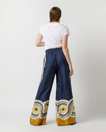 Load image into Gallery viewer, Palazzo Pant in Blue Mudejar Placée Silk Twill
