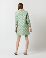 Load image into Gallery viewer, Short Artemis Dress in Mint Fans Shot Cotton
