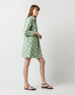 Load image into Gallery viewer, Short Artemis Dress in Mint Fans Shot Cotton
