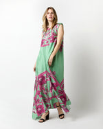 Load image into Gallery viewer, San Carlo Dress in Aquamarine Zodiac Placée Silk Twill
