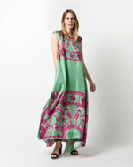 Load image into Gallery viewer, San Carlo Dress in Aquamarine Zodiac Placée Silk Twill
