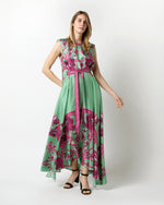 Load image into Gallery viewer, San Carlo Dress in Aquamarine Zodiac Placée Silk Twill
