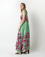 Load image into Gallery viewer, San Carlo Dress in Aquamarine Zodiac Placée Silk Twill
