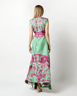 Load image into Gallery viewer, San Carlo Dress in Aquamarine Zodiac Placée Silk Twill
