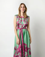 Load image into Gallery viewer, San Carlo Dress in Aquamarine Zodiac Placée Silk Twill
